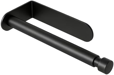 YUMORE Adhesive Paper Towel Holder, Under Cabinet, Black