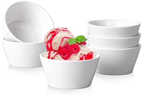 Taeochiy Porcelain Small Bowls, 8 Ounce Dessert Bowls, Ramekins Oven