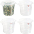 CURTA 1Quart Translucent Round Food Storage Container with Lid, Pack