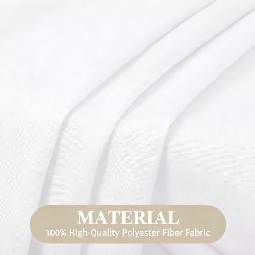 120 Inch Round Tablecloth 2 Pack White Table Cloths