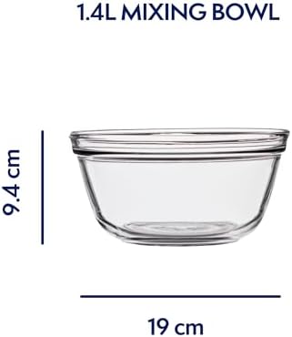 Anchor Hocking Glass Mixing Bowl, 1.5-Quart, Clear