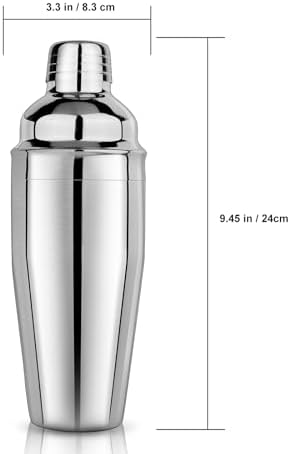 Cocktail Shaker 24oz Martini Drink Shaker with Built-In Strainer