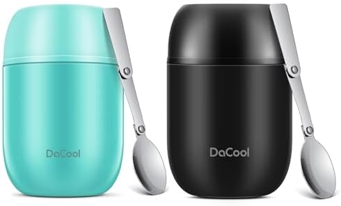 DaCool 2 Pack Food Thermo for Hot Food 16 OZ Insulated Food Jar Kids