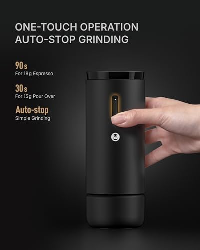 TIMEMORE Portable Conical Burr Coffee Grinder, 30 Settings, Black