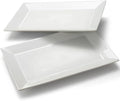 18" x 12" Large Serving Platters Set of 2, Porcelain Serving Trays