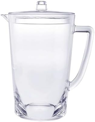 2.75 Quarts Unbreakable Plastic Pitcher with Lid and Spout, BPA
