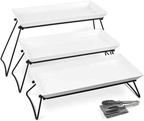 Czlizdyt Extra Large 3 Tier Serving Tray Set, 24x22x9.7 inch Cupcake
