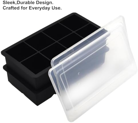 Bangp Large Ice Cube Tray for Whiskey,2 Pack,16 Slow-melting 2"Square