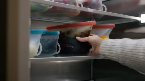 GripStic Steam + Store Bags, Reusable Silicone Bags. Microwave Safe