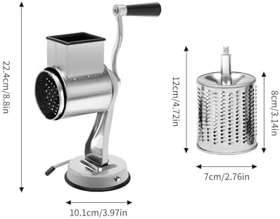 5-in-1 Stainless Steel Rotary Vegetable Grater