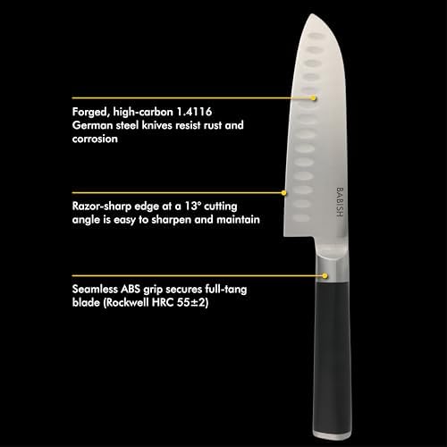 Babish 15-Piece German Steel Knife Block Set