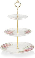 Sweejar 3 Tier Ceramic Cake Stand Wedding, Dessert Cupcake Stand for