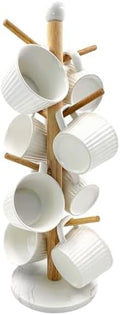 SNAIL GARDEN Screwed-in 8 Hooks Coffee Mug Holder, Marble Bas Mug Tree