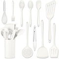HaWare 11 PCS Silicone Cooking Utensils Set, White