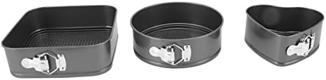 3 Pcs Round Cake Pan Set, Springform for Cheesecake with Stainless