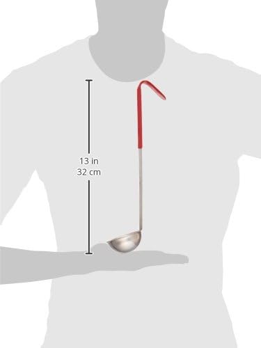 Winco Red Stainless Steel Ladle Handle - Image 2