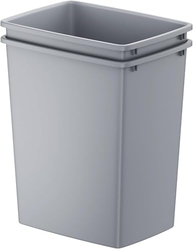 35 Quart Plastic Under-Cabinet Waste Bins, 2-Pack