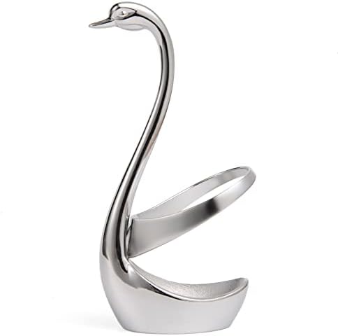 AnSaw Elegant Small Silver Swan Base Holder