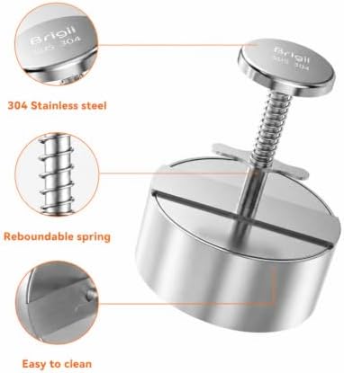 Brigii Burger Press, 5.5" Stainless Steel