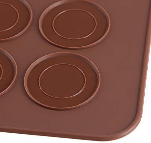 Cocoarm Macaron Silicone Mat, 48 Capacity Silicone Sheet Mat Baking