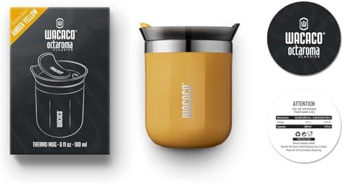 WACACO Octaroma Classico Travel Coffee Mug, Double-wall Stainless