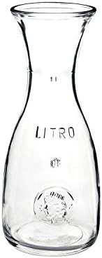 Bormioli Rocco Misura PZ Carafe, 33.75 oz - Embossed Marking, Wide
