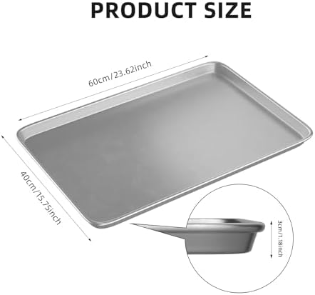 CROSSON 16× 24 Inch Cookie Sheet Pans Set of 3-Baking Tray Jelly Roll
