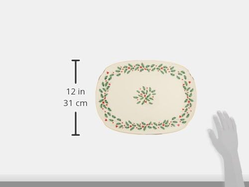 Lenox Holiday Porcelain Oblong Christmas Serving Platter