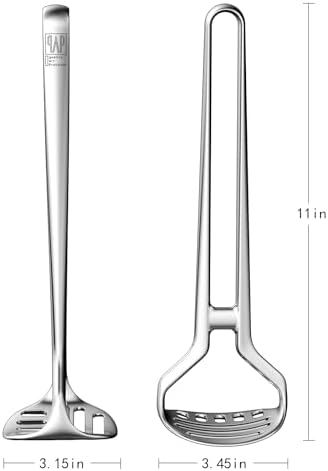 QAP Stainless Steel Heavy Duty Potato Masher Avocado Smasher