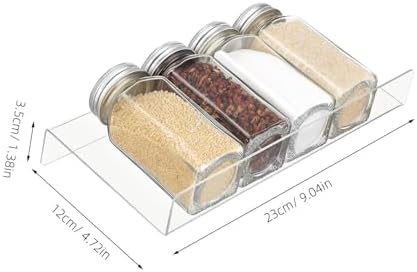 ARTIBETTER 4pcs Adjustable Spice Drawer Organizer Insert, Acrylic Rack