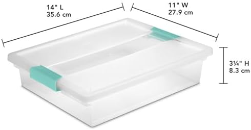 Sterilite Clip Box, Large, 6-Pack