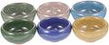 6 Piece Ceramic Mixing Bowl Set for Spa Oil Blending
