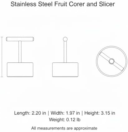 Fruit Corer and Slicer, Stainless Steel Tool for Pineapples, Apples