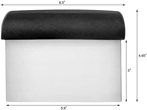 New Star Foodservice Bakery-Grade Stainless Steel Dough Scraper with