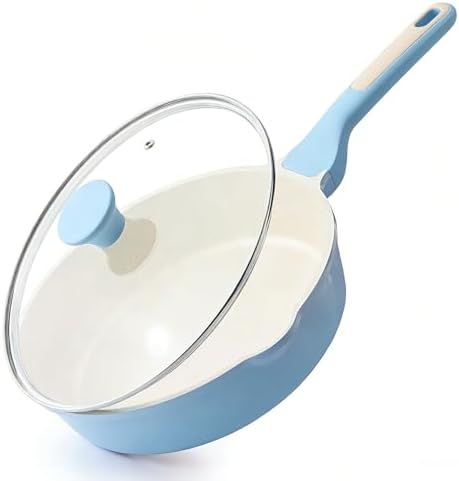 SENSARTE Nonstick Ceramic Saute Pan 10-inch, 3.5QT Nonstick Skillet