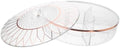 SECFOU Divided Snack Tray with Lid, Plastic Single Layer Organizer Box