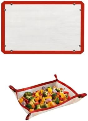 Locking Dials Silicone Fiber Baking Mat to Prevent Leaks, Nonstick