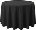 Surmente 108 Inch Black Tablecloths for Round Tables
