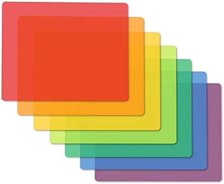 Fotouzy Plastic Cutting Boards for Kitchen, Flexible Cutting Mats Set