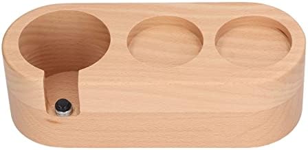 Espresso Tamper Station 3 Hole Beechwood Barista Organizer Non Slip
