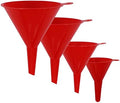 KongNai 4 Pieces Plastic Funnel Set for Kitchen and Automotive Use