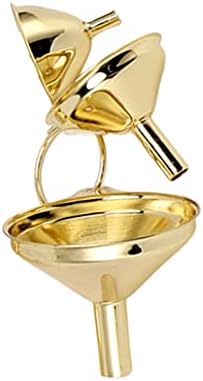 Gold Wide Mouth Funnel Set Stainless Steel