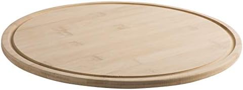 Hammont Round Cutting Board - Made from Bamboo Wood with Juice Grooves