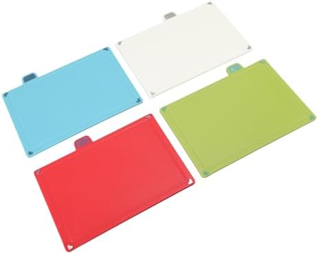 Flexible Plastic Cutting Board Set - 4 Color Coded Boards with Rubber