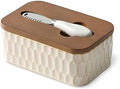 Butter Dish with Lid and Knife, Ceramic Airtight Butter Keeper