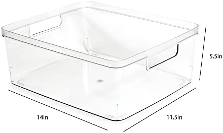 Isaac Jacobs 2-Pack Large Clear Storage Bins