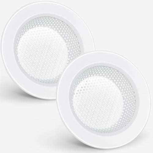 Retisee 2 Pcs Kitchen Sink Drain Strainer 4.4 Inch,Porcelain White