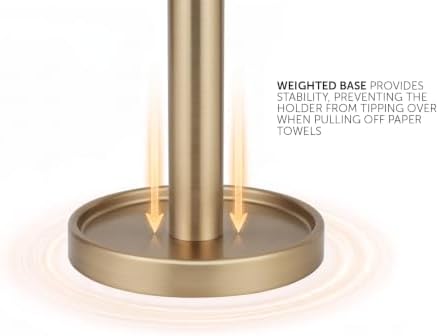 Ivilon Countertop Paper Towel Stand, Warm Gold