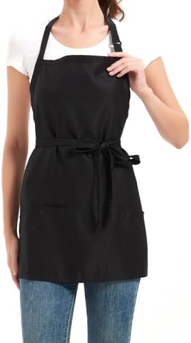 Aprons for Women with 3 Pockets, Cooking Apron with Waterproof