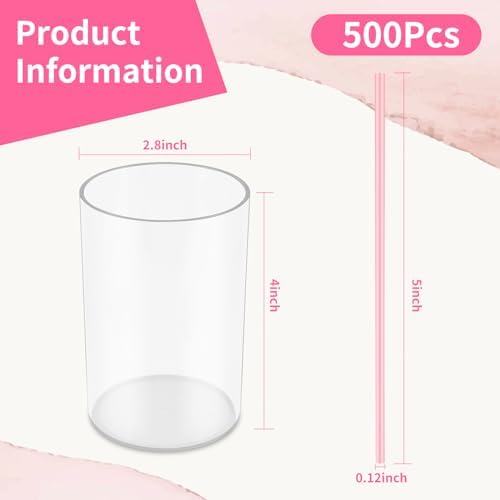 500 Pcs Pink Coffee Stir Sticks Set Coffee Stirrers Holder Acrylic